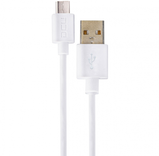 Cable Dcu MICRO USB a USB A 1M blanco